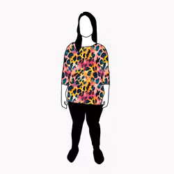 Vibrant leo Boxy Top & Boxy Crop