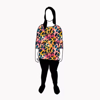 Vibrant leo Boxy Top & Boxy Crop