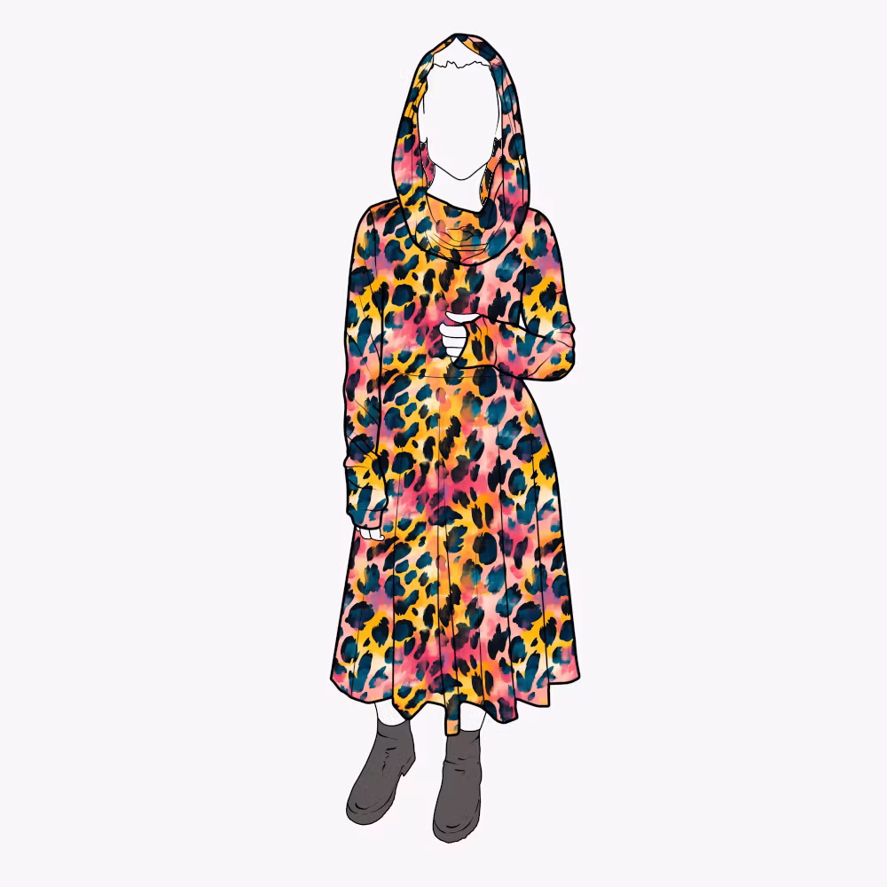 Cozy dress Vibrant leo - Designa din egen klänning