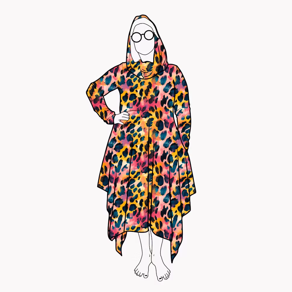 Cozy dress Vibrant leo - Designa din egen klänning