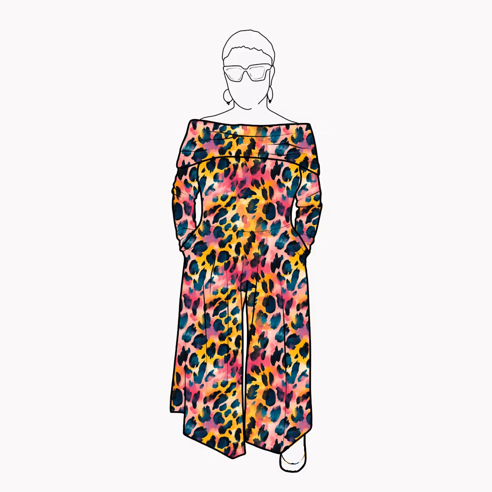 Palazzo Jumpsuit - Vibrant leo