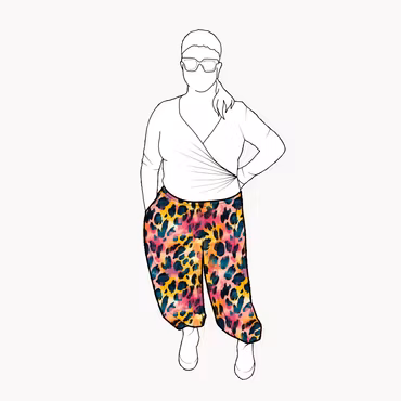 Bubble pants jersey - Panter Pink/Orange