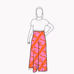Palazzo byxa - Panter Pink/Orange