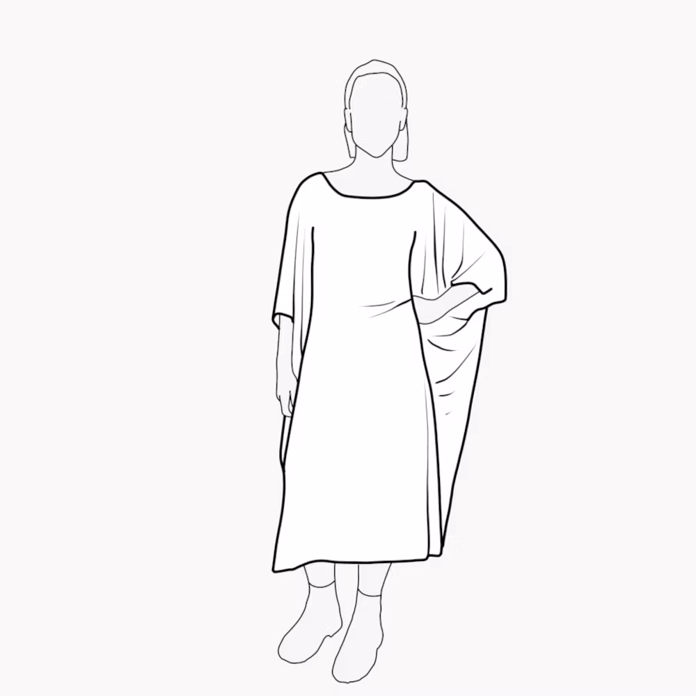 Jerseykaftan - Valfritt tyg