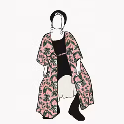 Paradise Kaftan med knytband