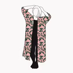Paradise Kaftan med slitsar