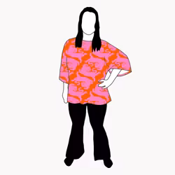 Panter Orange/Pink Kimono tee
