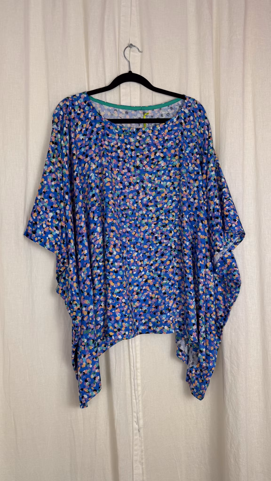 Relaxed top confetti blue