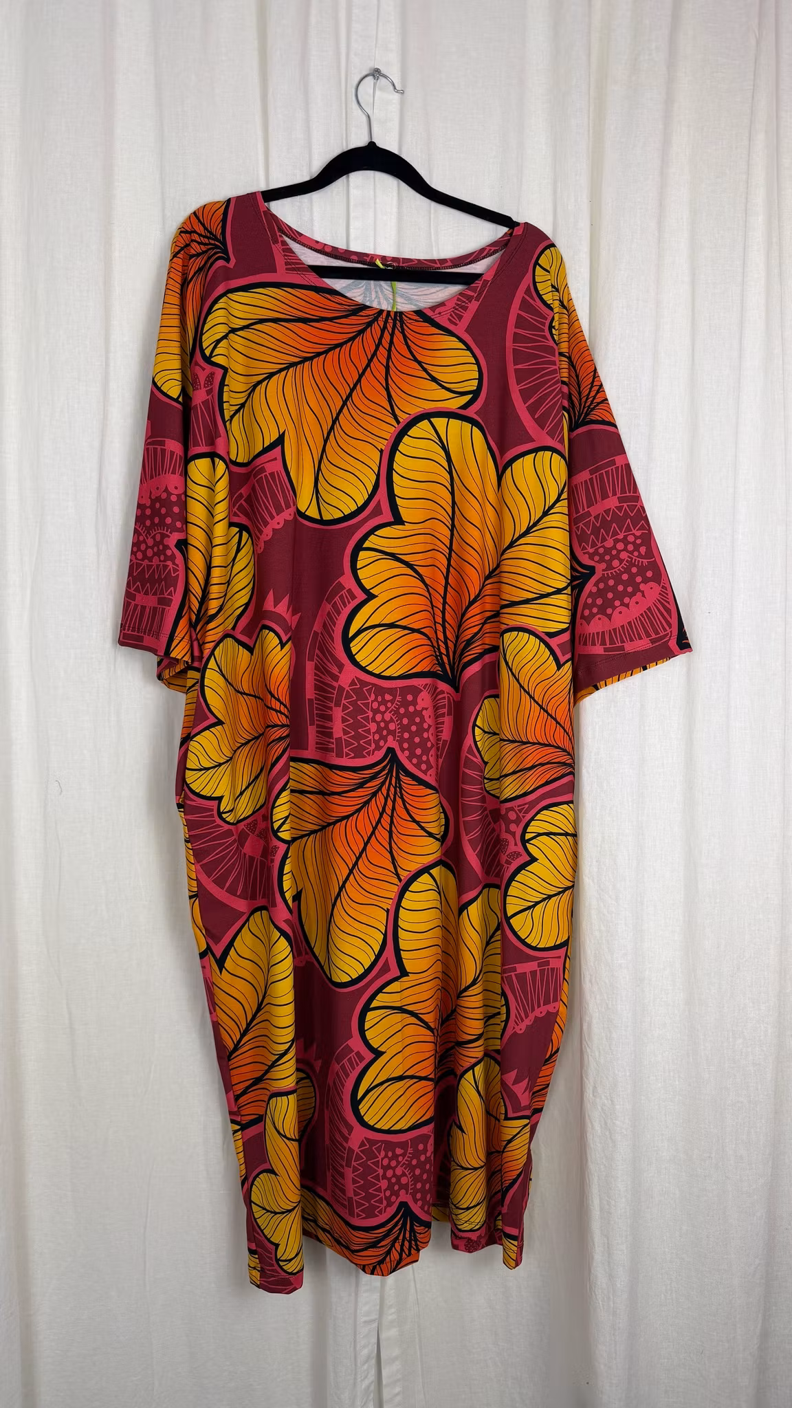 Kimono dress funky med fickor L/XL
