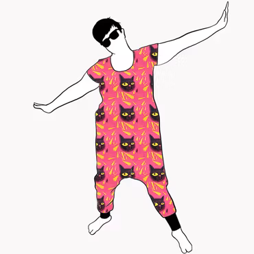 Black Cats Jumpsuit (alla ärmlängder)