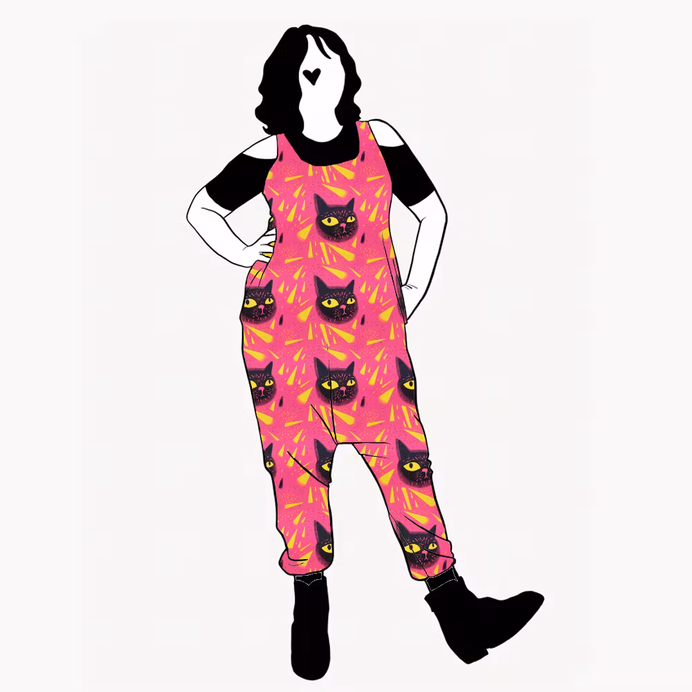 Black Cats Jumpsuit (alla ärmlängder)