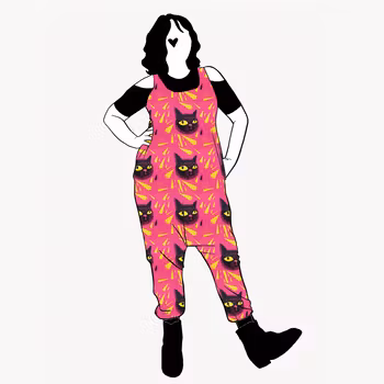 Black Cats Jumpsuit (alla ärmlängder)