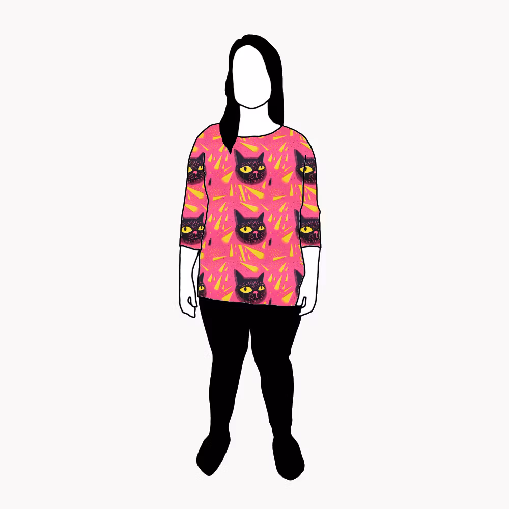 Black Cats Boxy Top & Boxy Crop