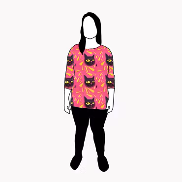 Black Cats Boxy Top & Boxy Crop