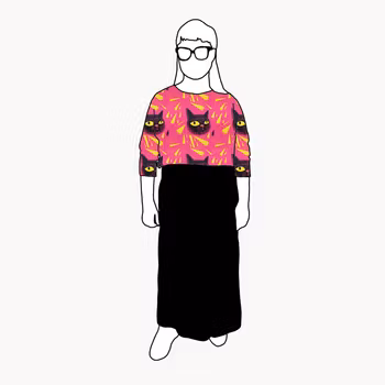 Black Cats Boxy Top & Boxy Crop
