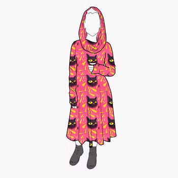 Cozy dress Black Cats - Designa din egen klänning