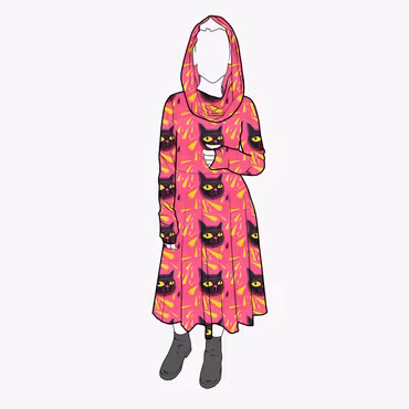 Cozy dress Black Cats - Designa din egen klänning