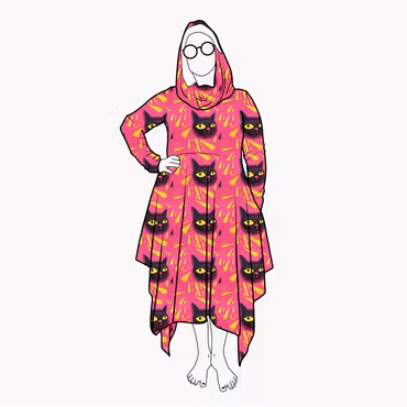 Cozy dress Black Cats - Designa din egen klänning