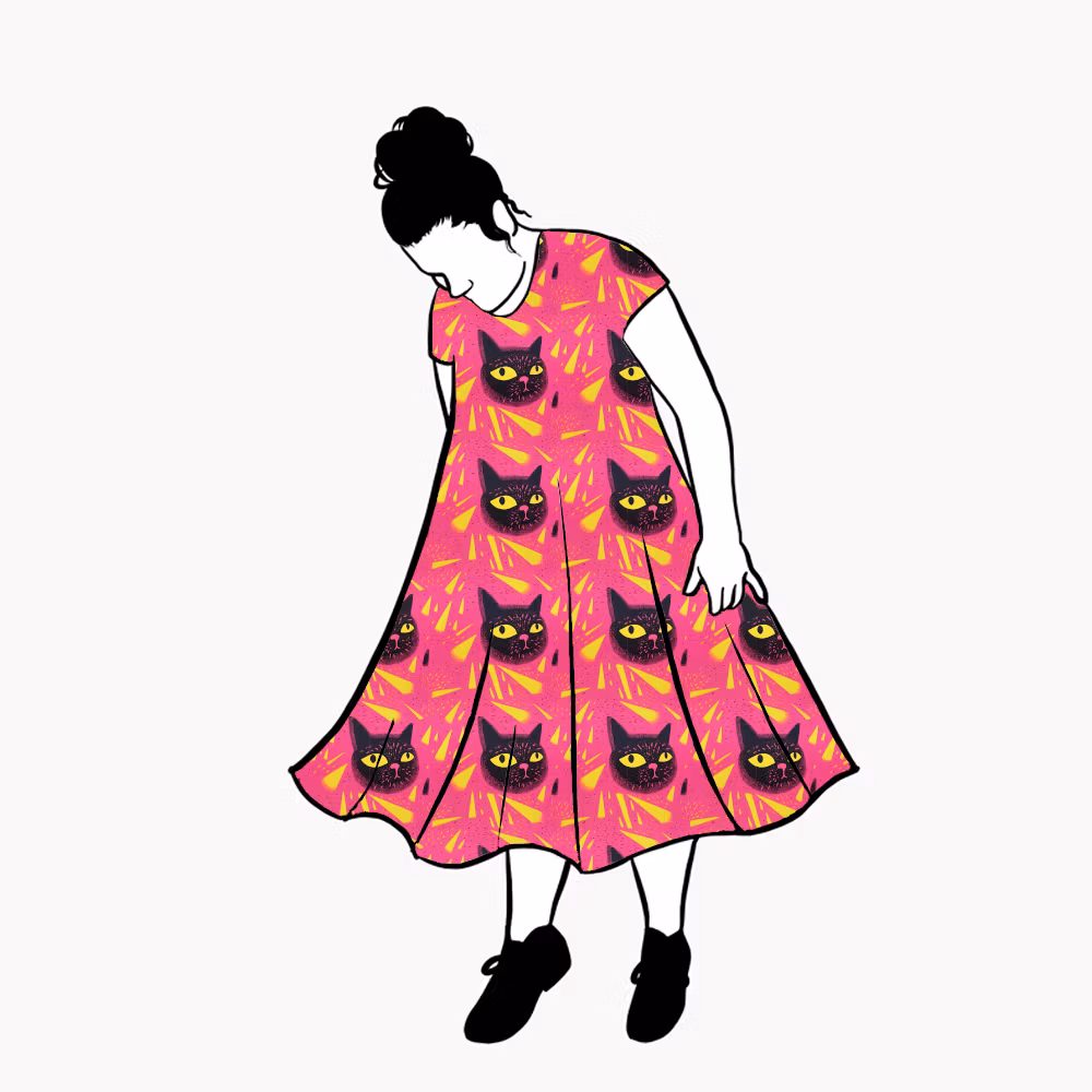 Black Cats Groove Dress