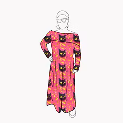 Palazzo Jumpsuit - Black Cats