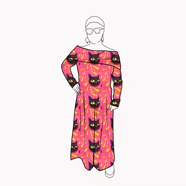 Palazzo Jumpsuit - Black Cats