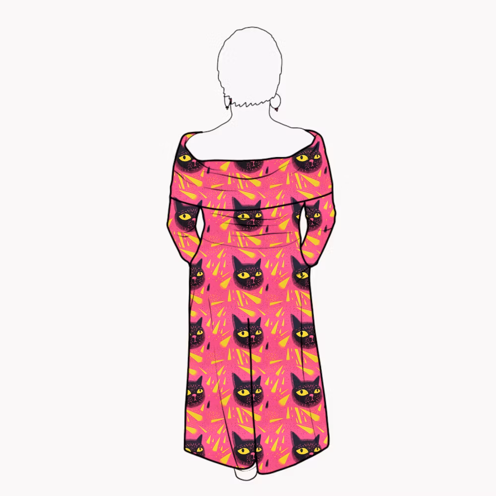 Palazzo Jumpsuit - Black Cats