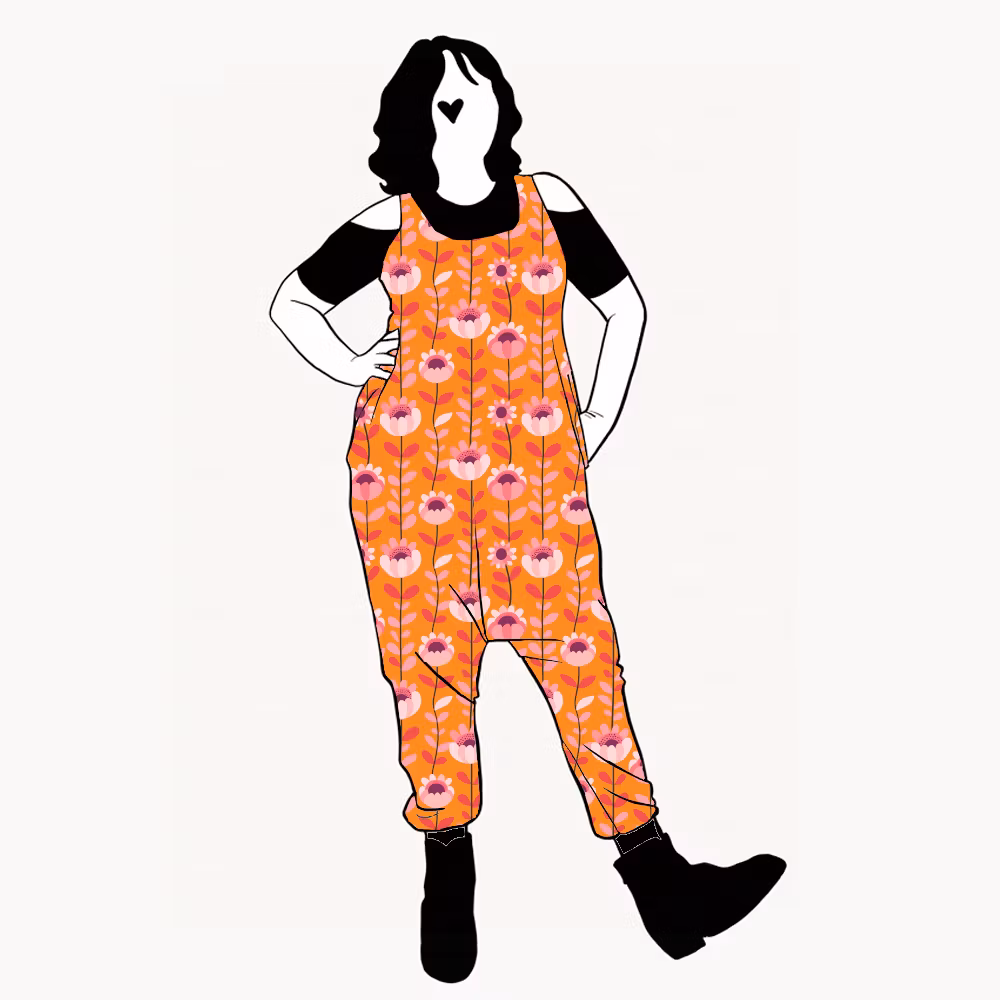 Retro Orange Jumpsuit (alla ärmlängder)