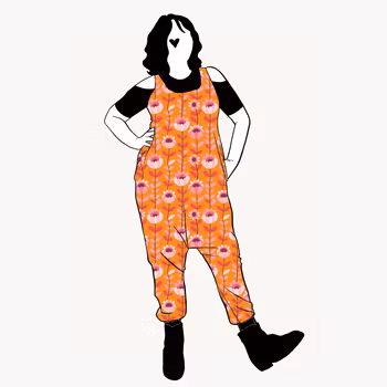 Retro Orange Jumpsuit (alla ärmlängder)