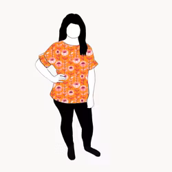 Retro Orange Oversized T-shirt