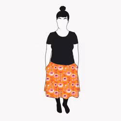 Retro Orange Kjol