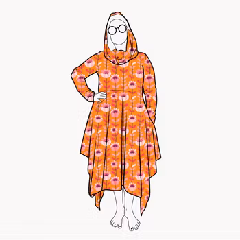 Cozy dress Retro Orange - Designa din egen klänning