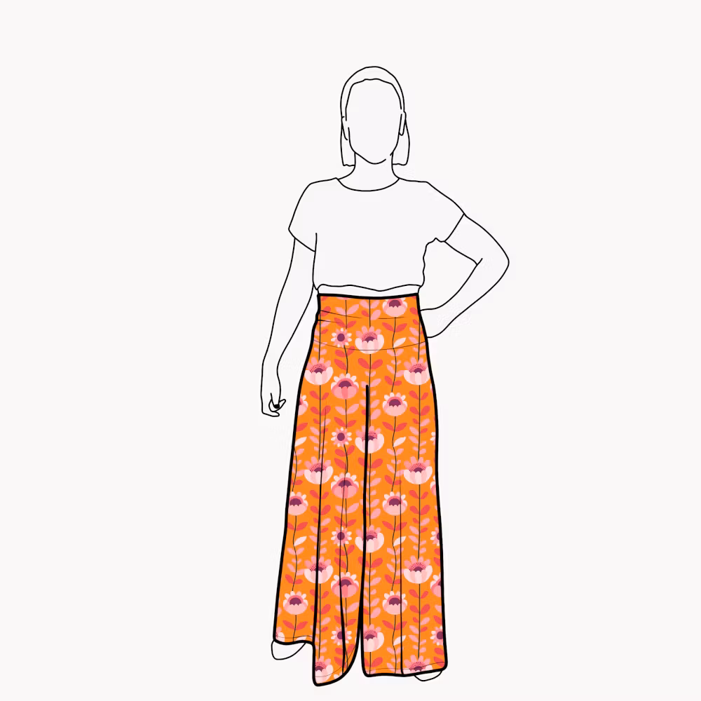 Palazzo byxa - Retro Orange
