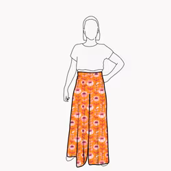 Palazzo byxa - Retro Orange