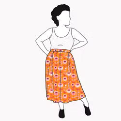 Retro Orange Culottes (långa & 3/4 långa)