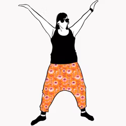 Retro Orange Haremsbyxor