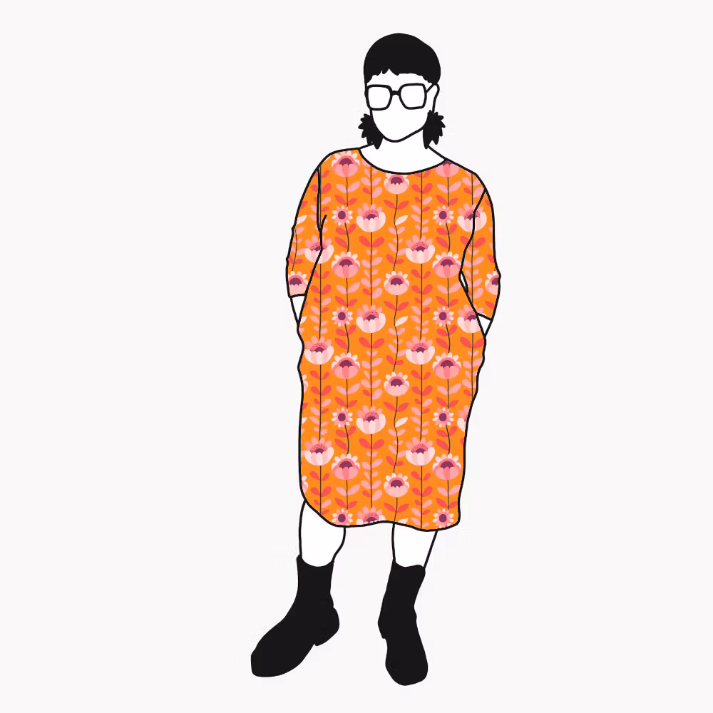 Retro Orange Boxtunika