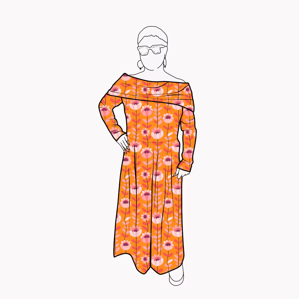 Palazzo Jumpsuit - Retro Orange