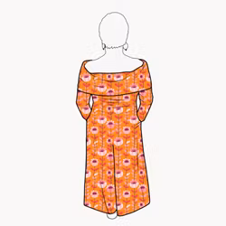 Palazzo Jumpsuit - Retro Orange