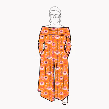 Palazzo Jumpsuit - Retro Orange