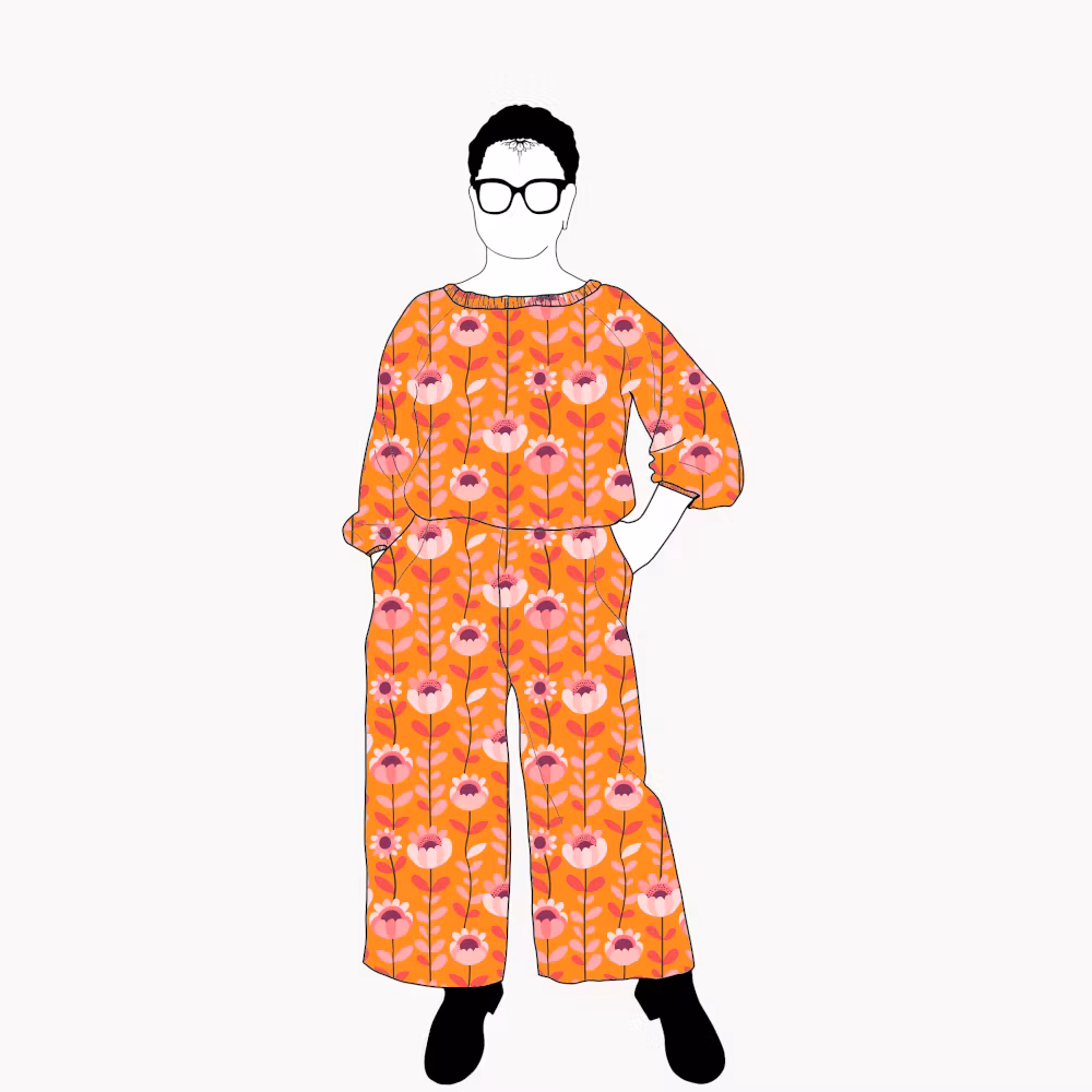 Retro Orange All in one suit
