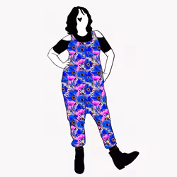 Blue Leopard Floral Jumpsuit (alla ärmlängder)