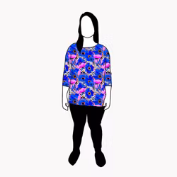 Blue Leopard Floral Boxy Top & Boxy Crop