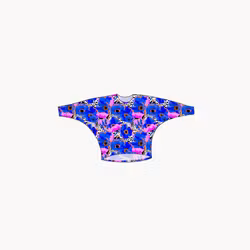 Blue Leopard Floral Batmantröja