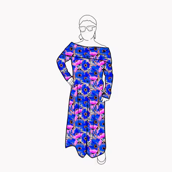 Palazzo Jumpsuit - Blue Leopard Floral