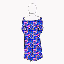 Palazzo Jumpsuit - Blue Leopard Floral