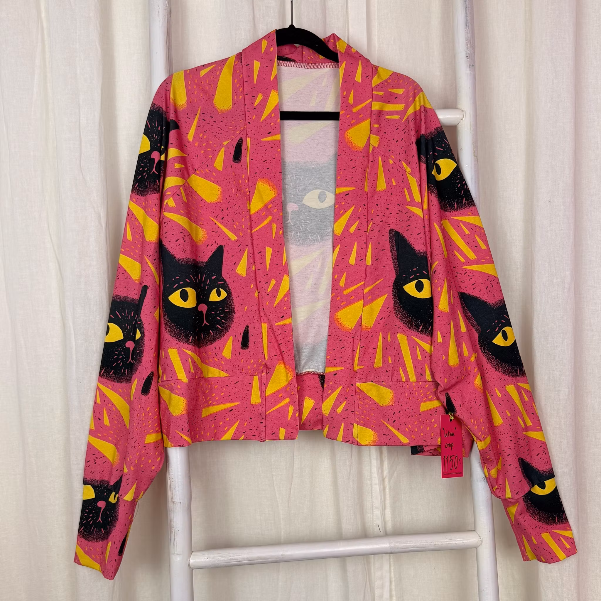 Black cats Kofta Strl Liten Längd Croppad