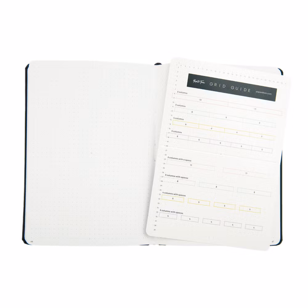 Yop & Tom Dot Grid Journal - Hummingbird Deep Ocean A5