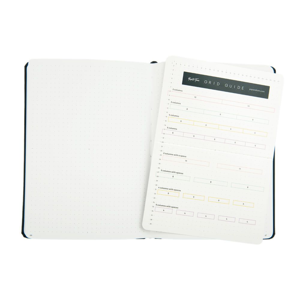 Yop & Tom Dot Grid Journal - Dandelion Midnight Blue A5