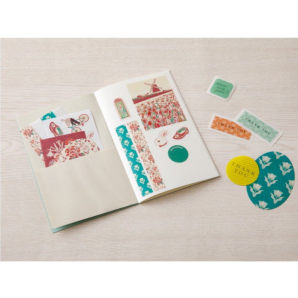 Midori Sticker Book with Pocket Gray