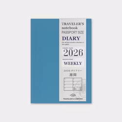 2026 Diary Refill (Weekly) - Passport Size // Traveler's Notebook